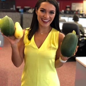 Yellow sleeveless dress